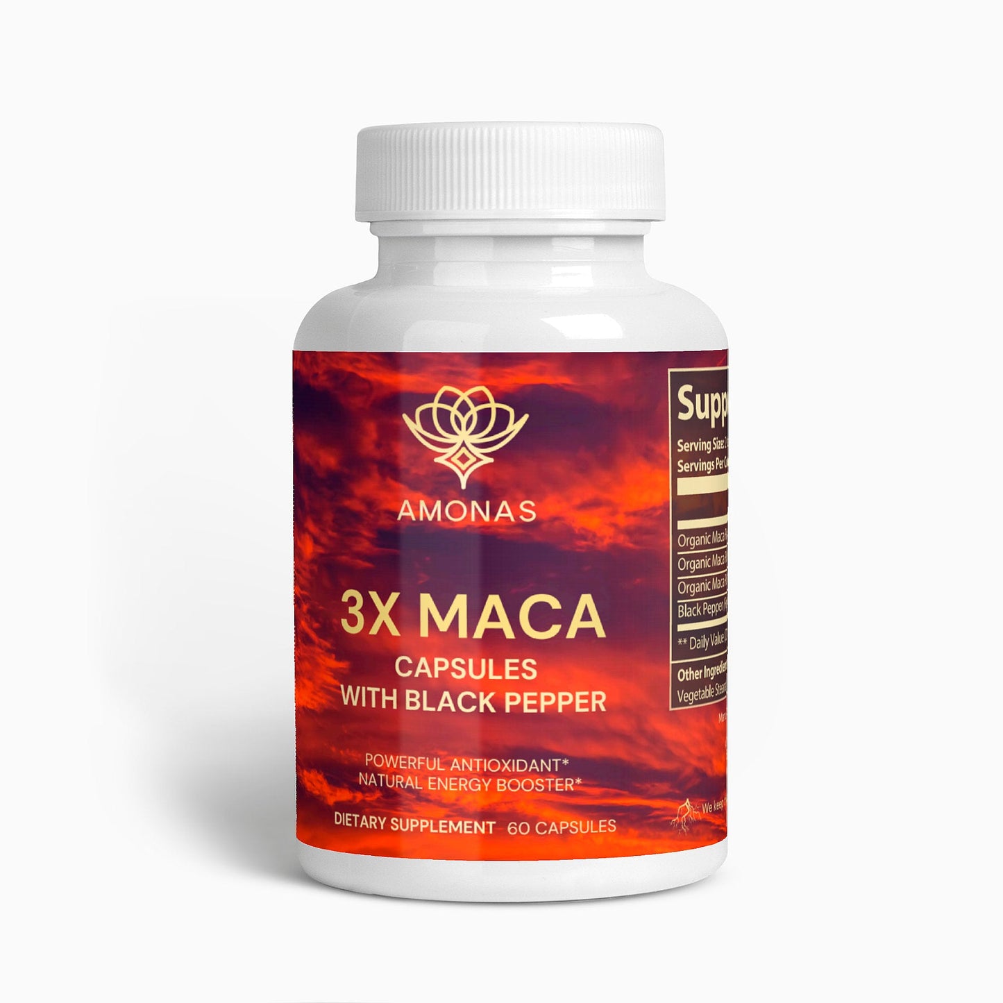 Maca root benefits at its Maximum - Amonas 3X Maca Capsules 1500mg 🔥