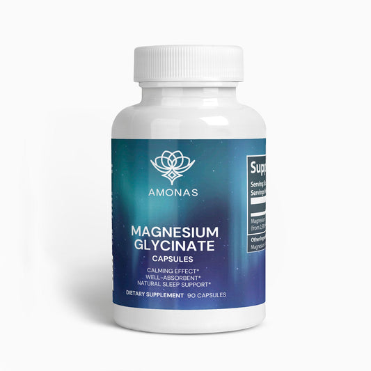Amonas Magnesium Glycinate Capsules - 100% natural magnesium glycinate supplement