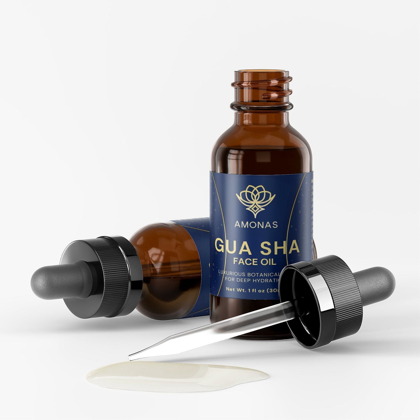 Face oil for gua sha - 100% natural Amonas Gua Sha Face Oil