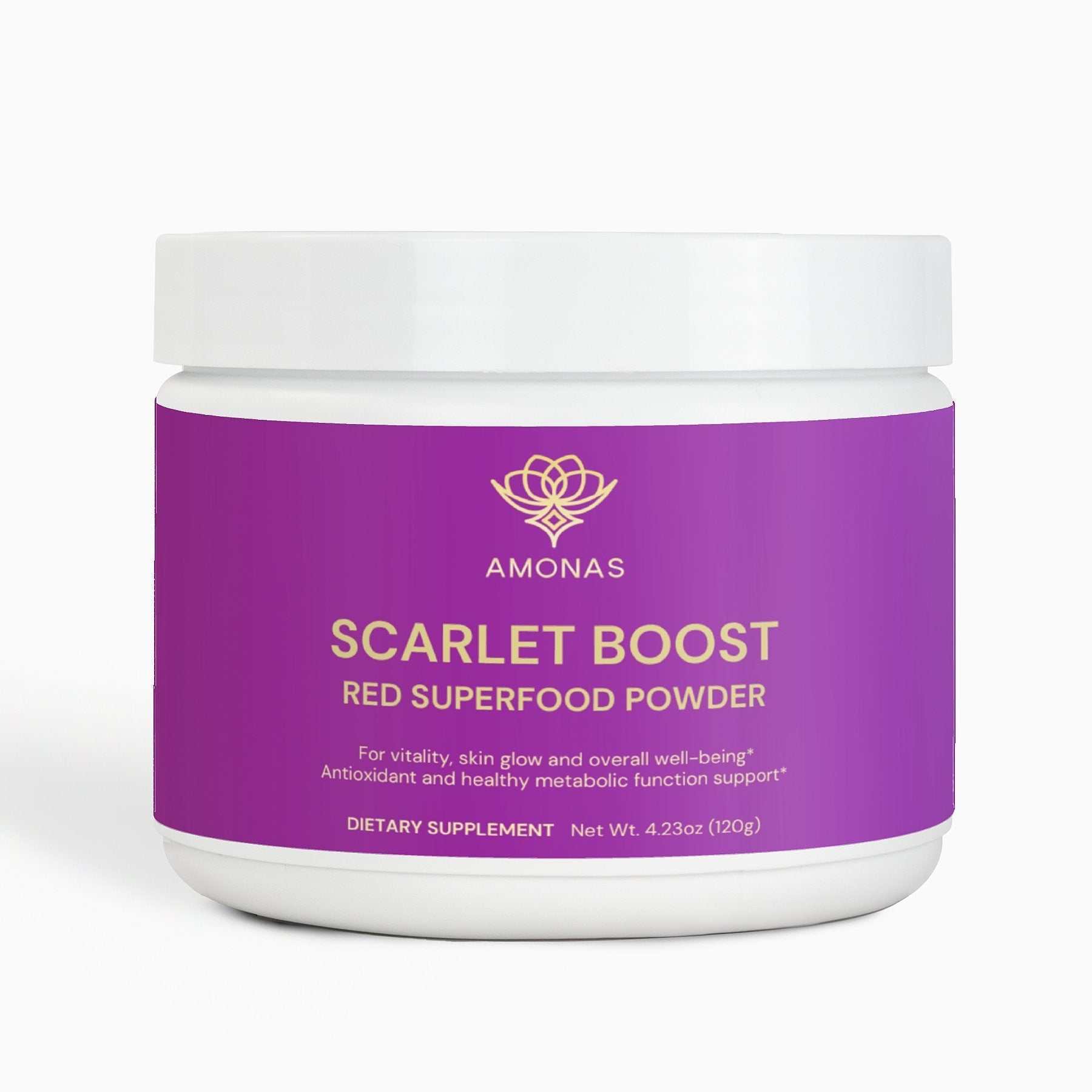 Amonas Scarlet Boost Red Superfood Powder - Natural Smoothie Mix