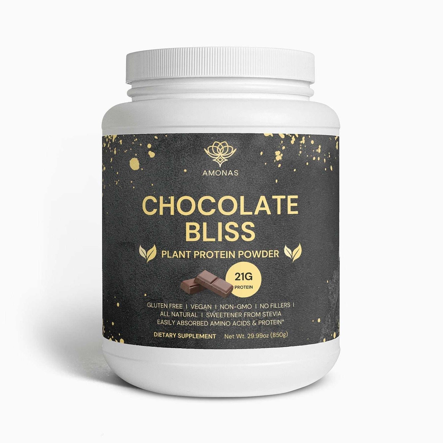 Amonas Chocolate Bliss Plant Protein Powder - 21g Vegan protein