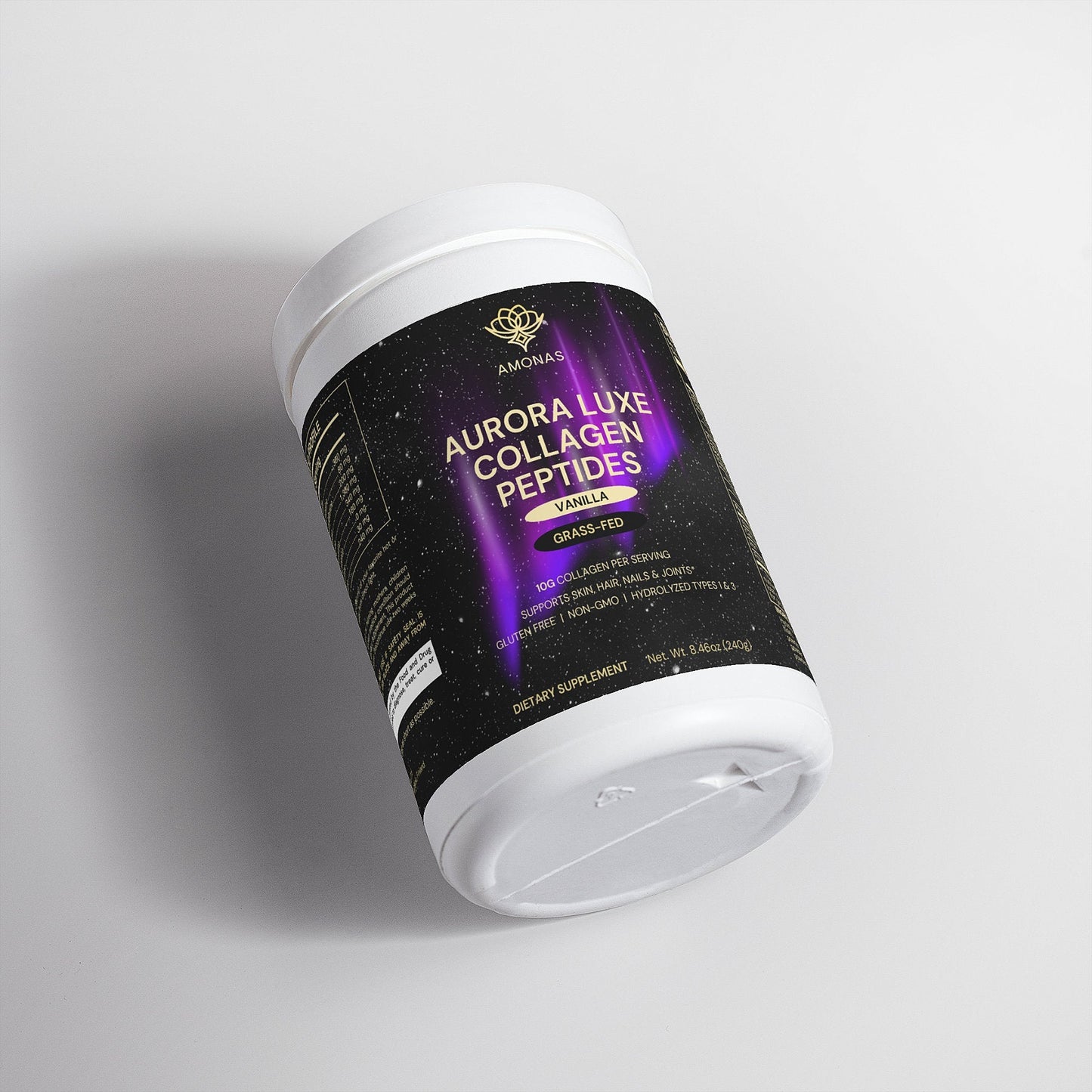 Amonas Aurora Luxe Collagen Peptides Powder - Vanilla