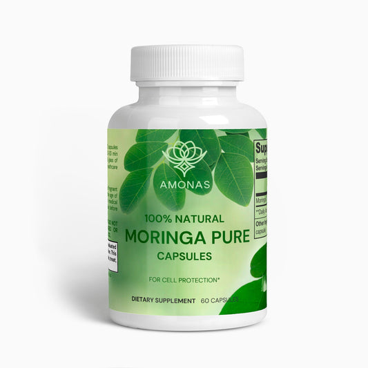 Amonas Moringa Pure Capsules - 100% natural Moringa Oleifera supplement