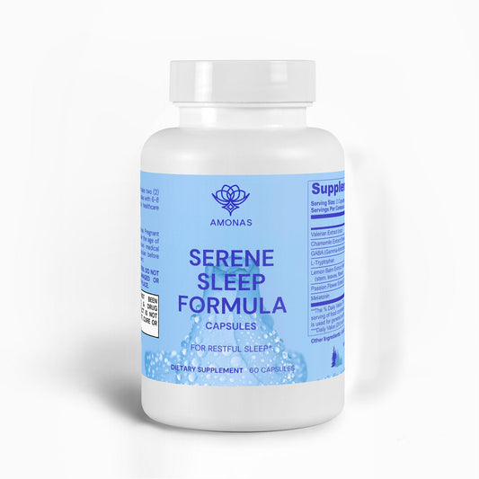 Amonas Serene Sleep Formula - A natural herbal sleep aid supplement 🌙