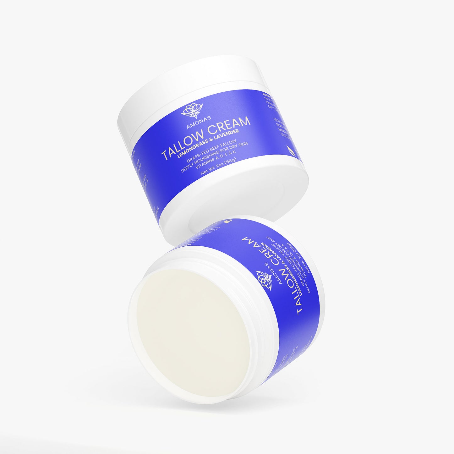 Amonas Tallow Cream Lemongrass & Lavender – Nourishing 100% natural tallow balm for face