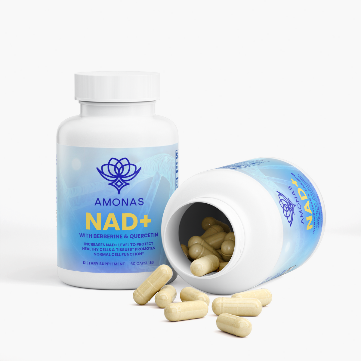 Amonas NAD+ Capsules with Berberine & Quercetin - Complete NAD supplement