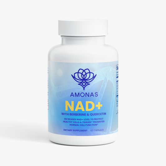 Amonas NAD+ Capsules with Berberine & Quercetin - Complete NAD supplement