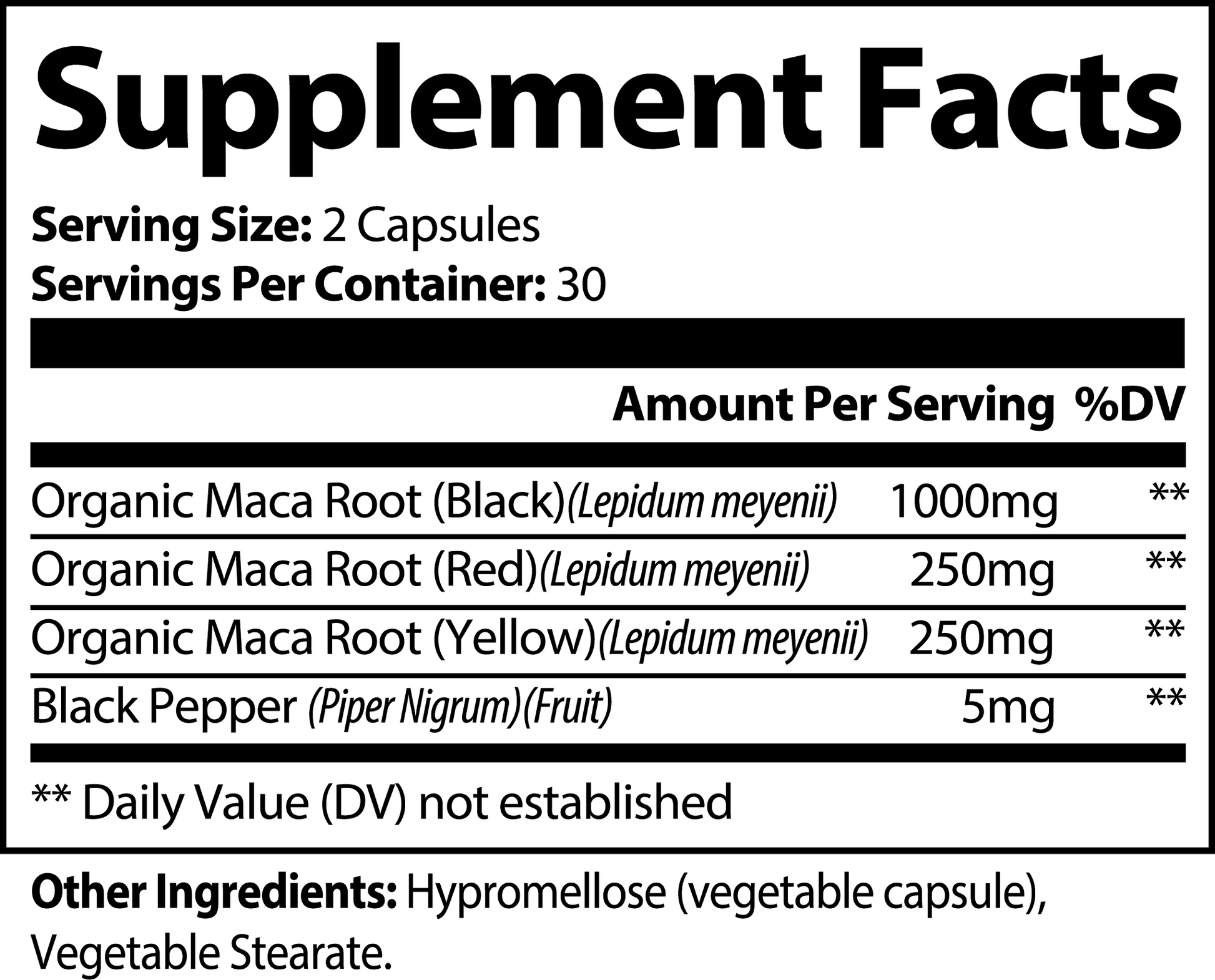 Amonas 3X Maca Capsules 1500mg