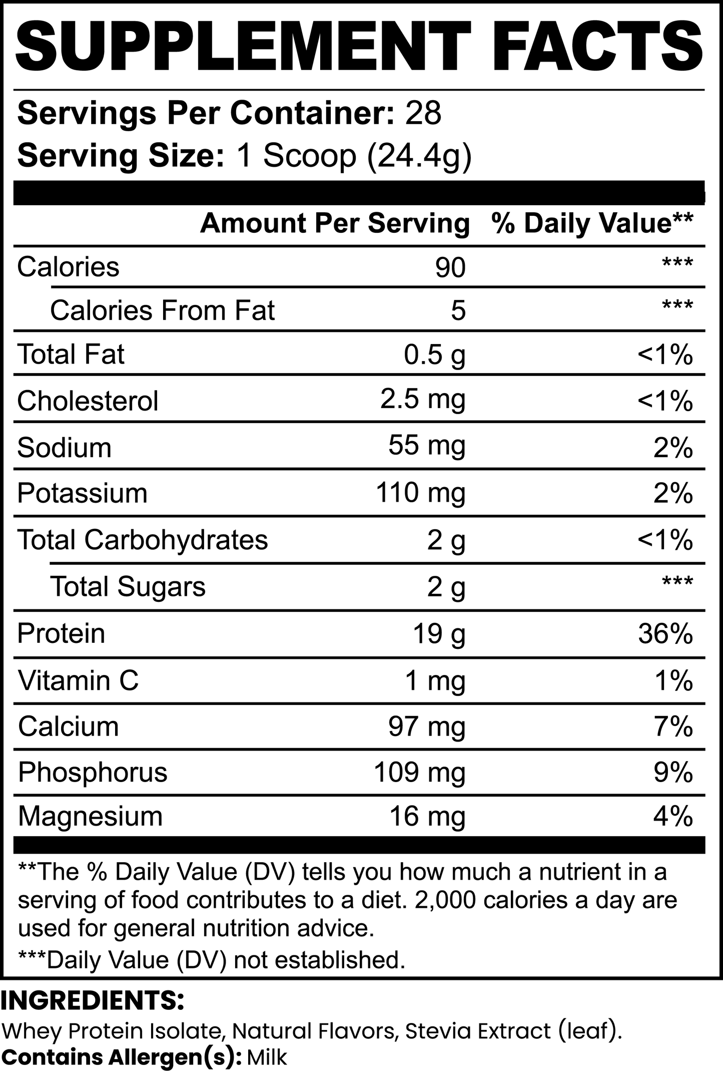 Whey Protein Isolate Vanilla - Amonas Vanilla Bliss 100% natural