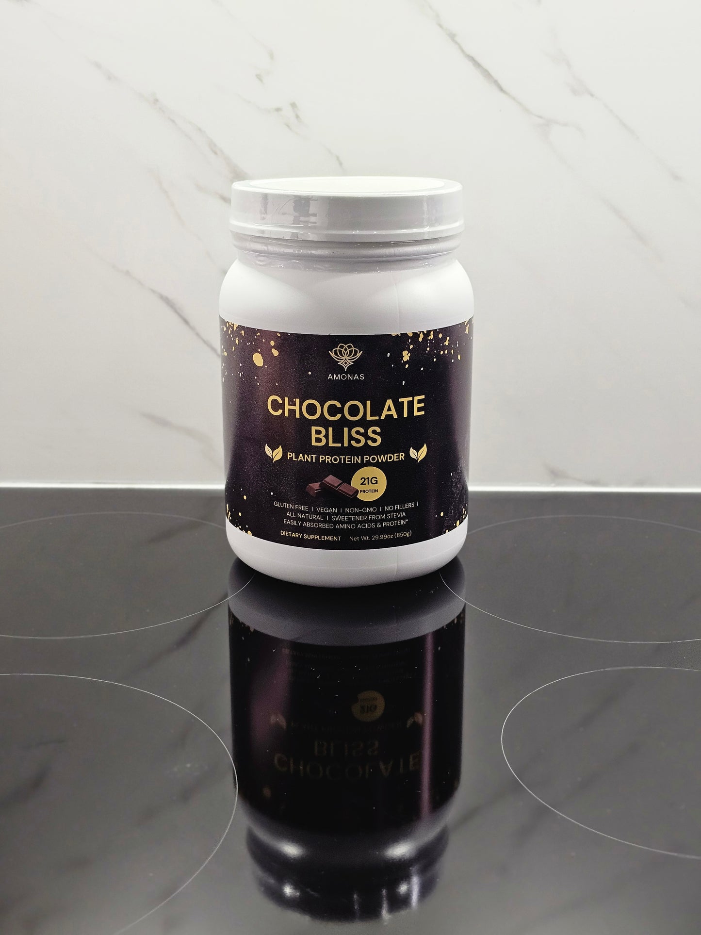 Amonas Chocolate Bliss Plant Protein Powder - 21g Vegan protein