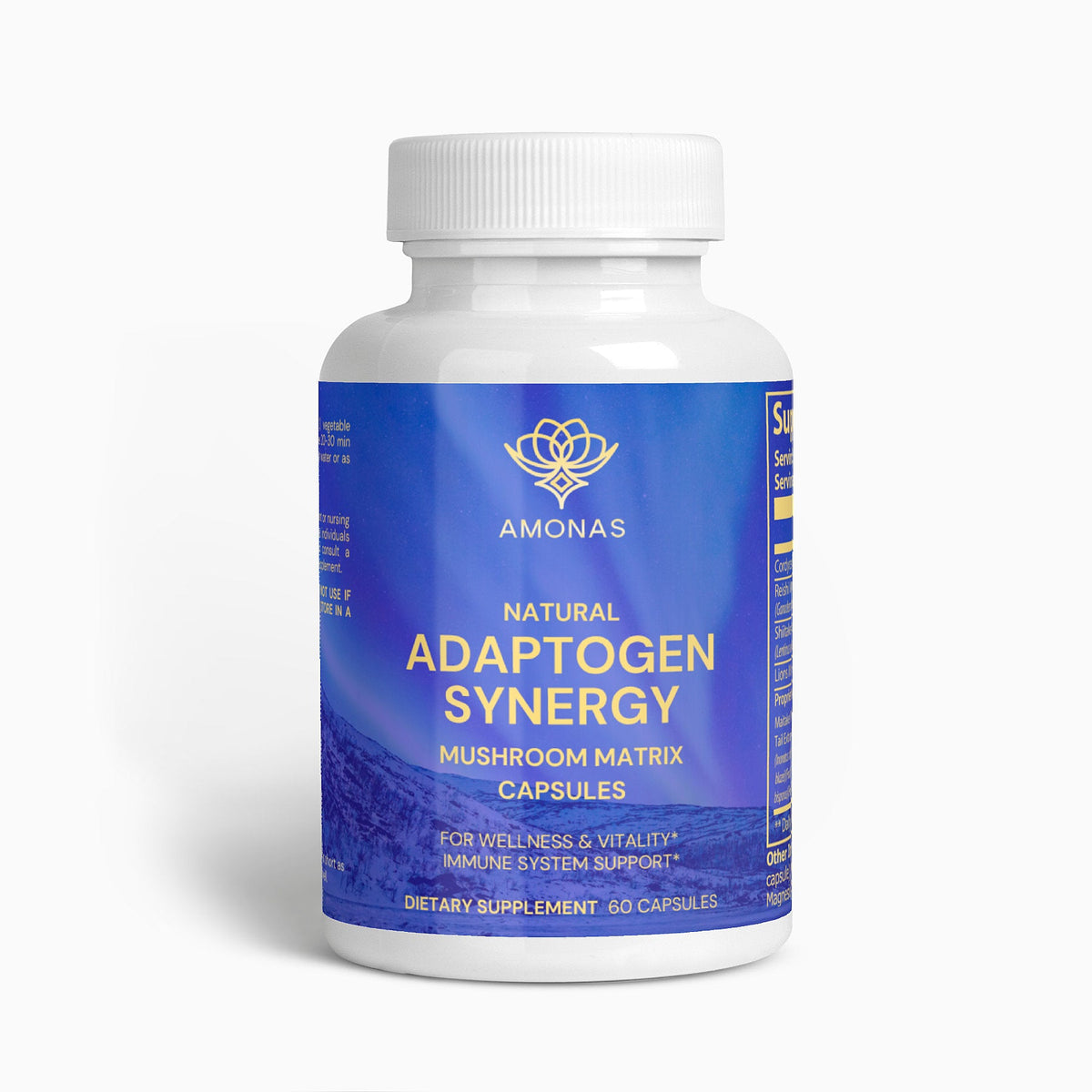 Amonas 10 Mushroom Complex Capsules bottle front