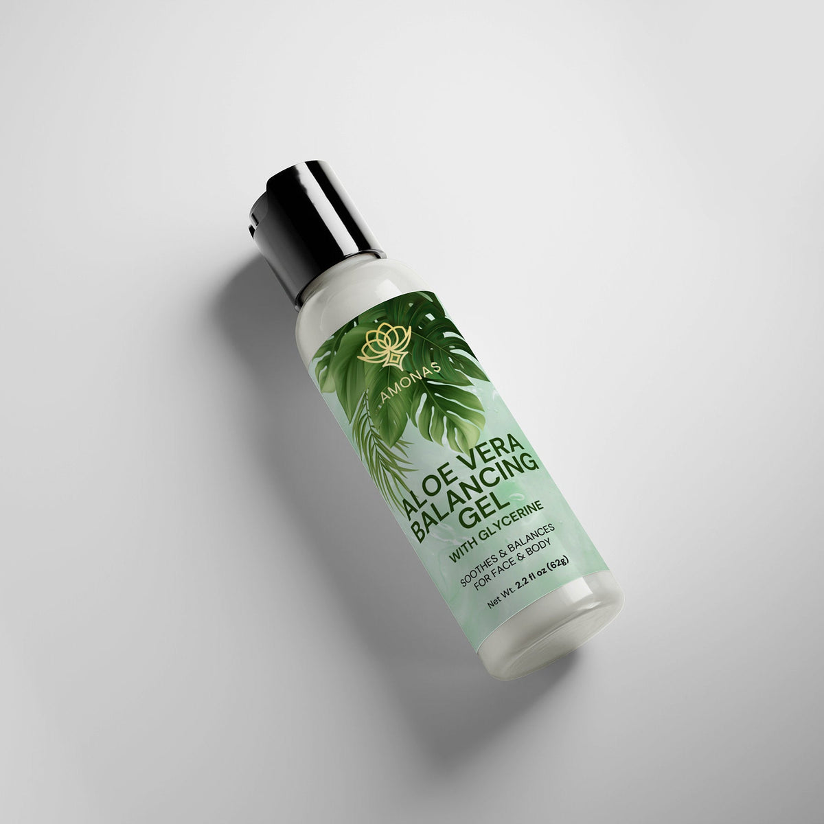 Amonas aloe vera gel for face bottle front