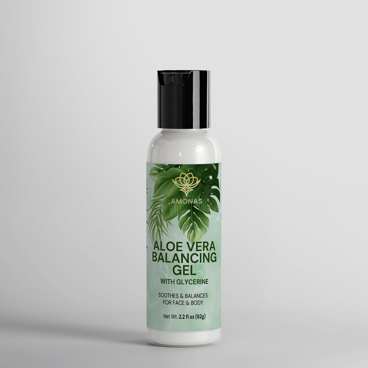 Amonas aloe vera gel for face bottle upright
