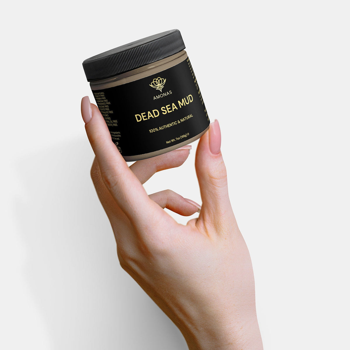 Amonas dead sea mud mask for face and body, 7 oz jar