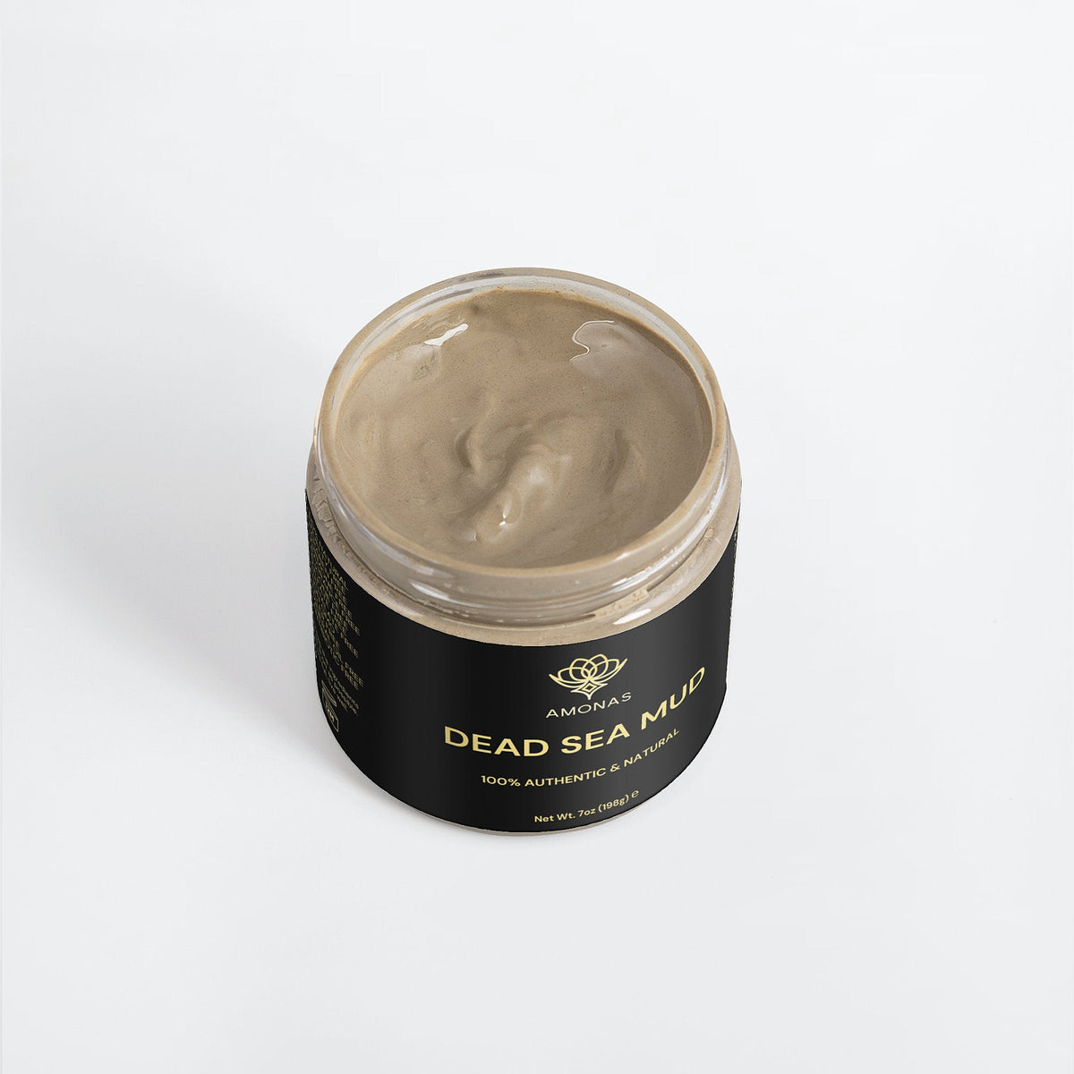 Amonas dead sea mud mask for face and body, 7 oz jar